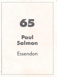 1990 Select AFL Stickers #65 Paul Salmon Back